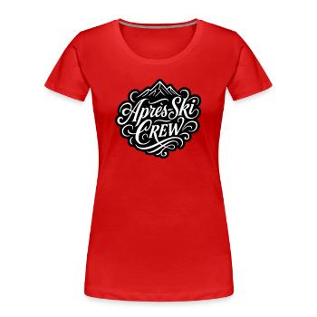 Soirée Après-Ski Crew - T-shirt bio Premium Femme - rouge - Devant - Mia (176cm)