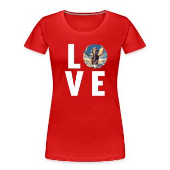 Mammuts Mammut - Frauen Premium Bio T-Shirt - Rot - Vorne - Mia (176cm)