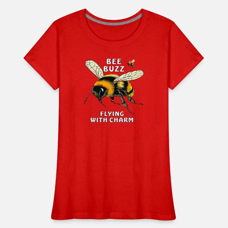 BUMBLEBEES BEE BUZZ FLYING WITH CHARM Women's Premium Organic T-Shirt