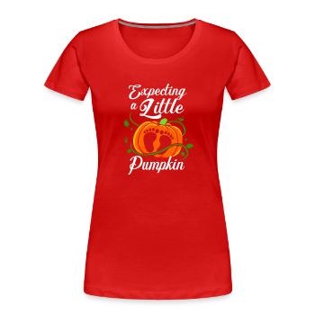 Gender Reveal Halloween Werdender Papa - Frauen Premium Bio T-Shirt - Rot - Vorne - Mia (176cm)