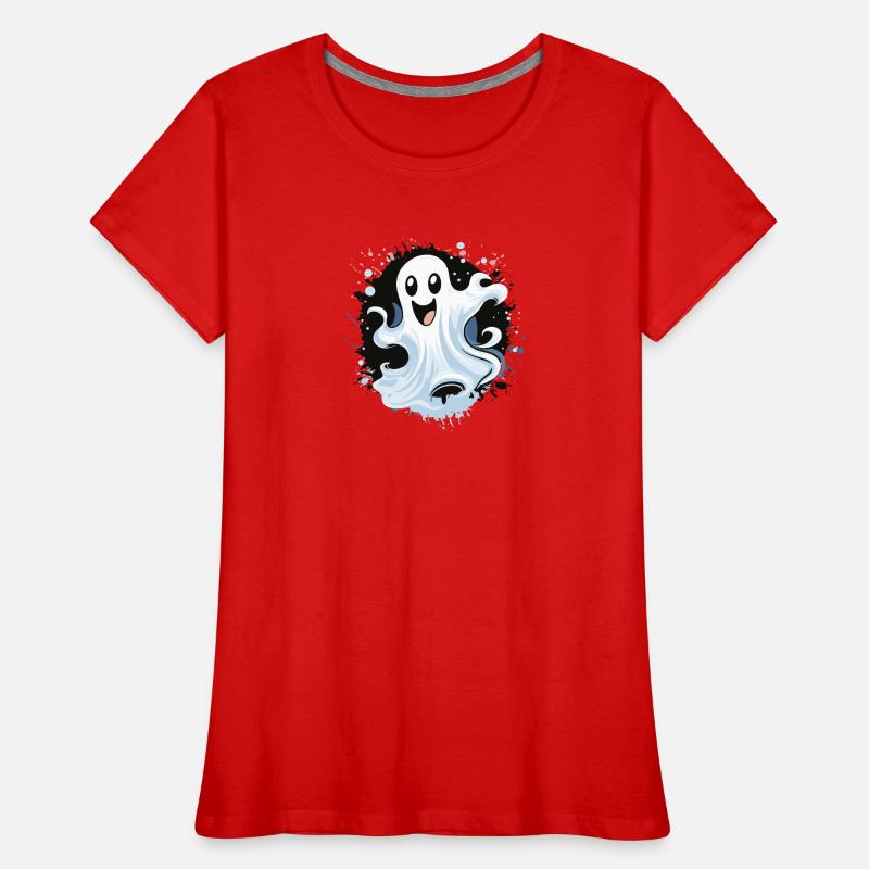 Cheerful Ghost Splash Women's Premium Organic T-Shirt