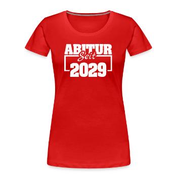 2029 - T-shirt bio Premium Femme - rouge - Devant - Mia (176cm)