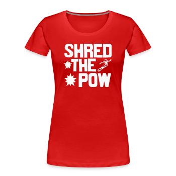 Déchiquetez la poudreuse - T-shirt bio Premium Femme - rouge - Devant - Mia (176cm)