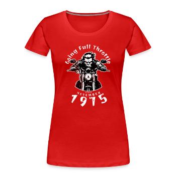 50. Geburtstag à plein régime depuis 11/1975 - T-shirt bio Premium Femme - rouge - Devant - Mia (176cm)