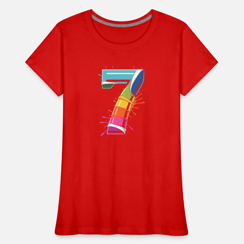 Regenbogen7 Spritzdesign Frauen Premium Bio T-Shirt