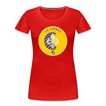 Fleur de Lys Loiret 45 - Frauen Premium Bio T-Shirt - Navy - Vorne - Mia (176cm)