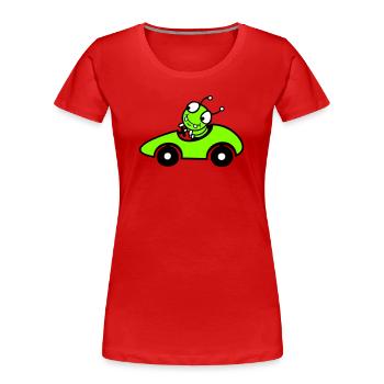 Caterpillar Worm Racing Car Racing Car Fast Driving Sports - Women's Premium Organic T-Shirt - red - Front - Mia (176cm)