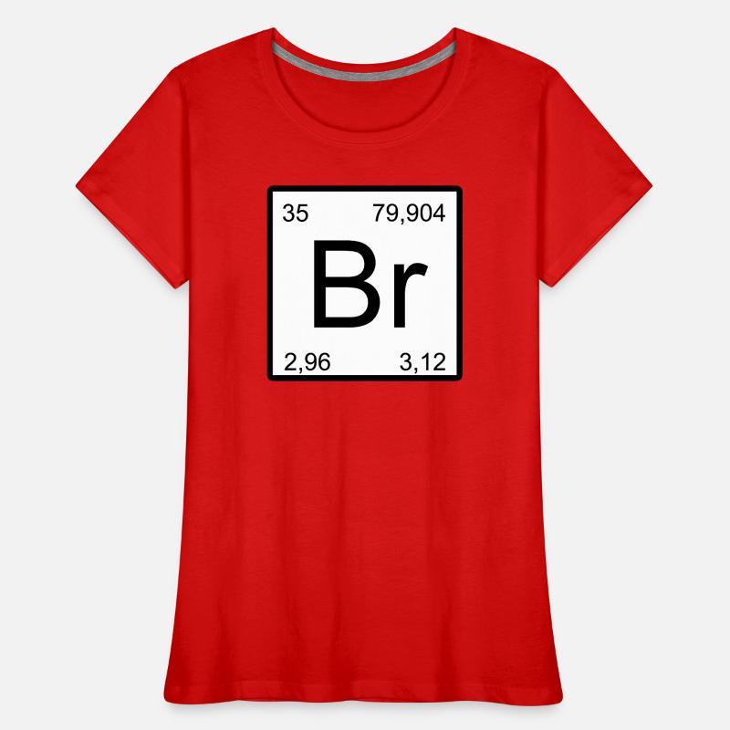 Conception du bloc d’éléments Br en brome T-shirt bio Premium Femme