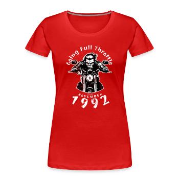33. Geburtstag à plein régime depuis 11/1992 - T-shirt bio Premium Femme - rouge - Devant - Mia (176cm)