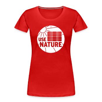 UTILISEZ LA NATURE - T-shirt bio Premium Femme - rouge - Devant - Mia (176cm)