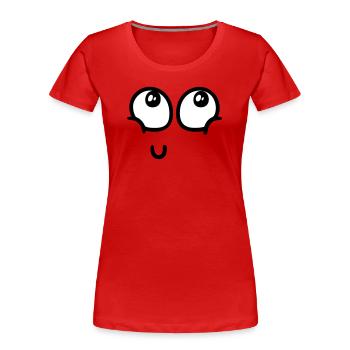 Surcharge de joie - T-shirt bio Premium Femme - rouge - Devant - Mia (176cm)