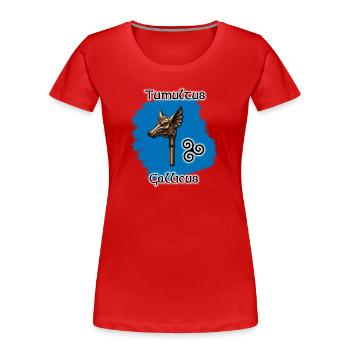 Tumultus Gallicus - Women's Premium Organic T-Shirt - red - Front - Mia (176cm)