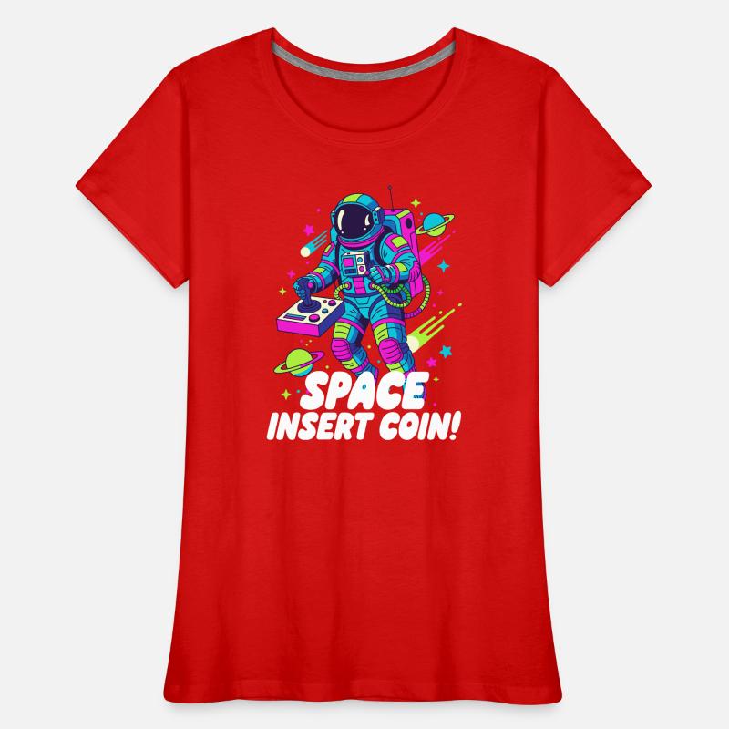 Space Insert Coin Women's Premium Organic T-Shirt