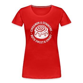 Grammar Nerd Geschenk für Autoren, Studenten & Sprache - Frauen Premium Bio T-Shirt - Rot - Vorne - Mia (176cm)