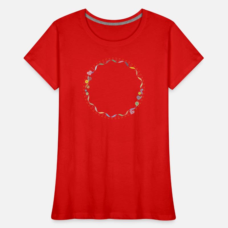 Embroidered Frame – Creative Needlework Motif Women's Premium Organic T-Shirt