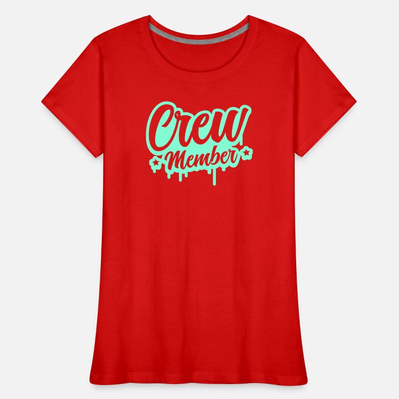Crew Member Spritz Script Frauen Premium Bio T-Shirt