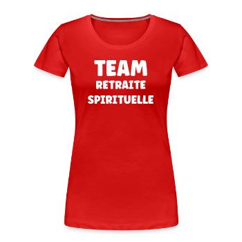Spirituelle Einkehr - Frauen Premium Bio T-Shirt - Rot - Vorne - Mia (176cm)