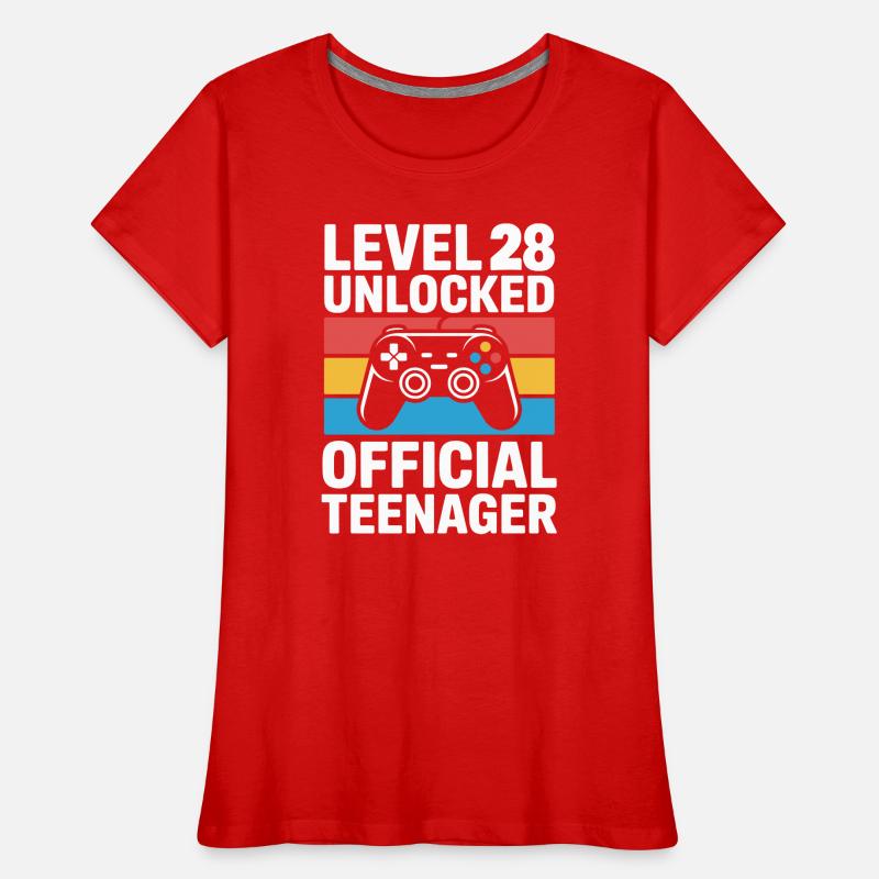 Level 28 Freigeschaltetes Tee-Tee Frauen Premium Bio T-Shirt