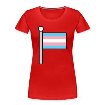 Trans Pride-Flagge - Frauen Premium Bio T-Shirt - Rot - Vorne - Mia (176cm)