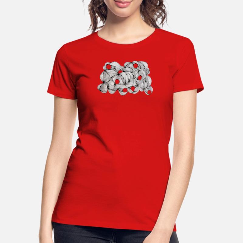Lined Leaf Weave Pattern Women's Premium Organic T-Shirt