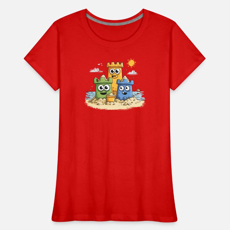 Héros bac à sable sur la plage T-shirt bio Premium Femme