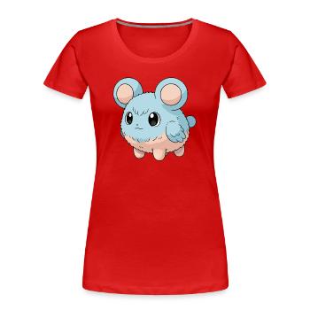 Fuwamaru - Frauen Premium Bio T-Shirt - Rot - Vorne - Mia (176cm)