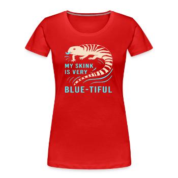 Lizard - Women's Premium Organic T-Shirt - red - Front - Mia (176cm)