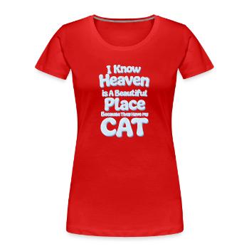 Funérailles de consolation du Cat Dead - T-shirt bio Premium Femme - rouge - Devant - Mia (176cm)