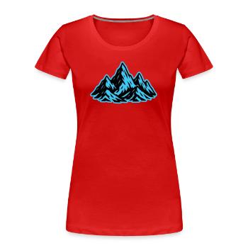 Icône du sommet des montagnes - T-shirt bio Premium Femme - rouge - Devant - Mia (176cm)