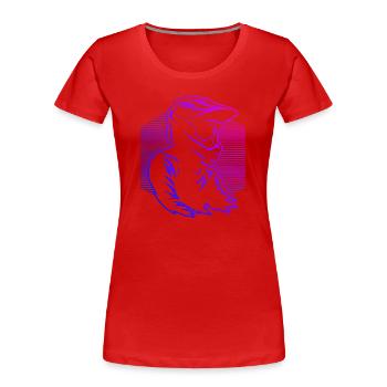 Motif minimaliste du motocross - T-shirt bio Premium Femme - rouge - Devant - Mia (176cm)