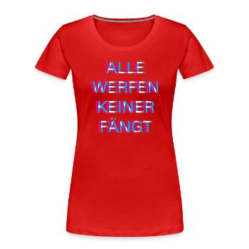 Hardtekk Tekk - Women's Premium Organic T-Shirt - red - Front - Mia (176cm)