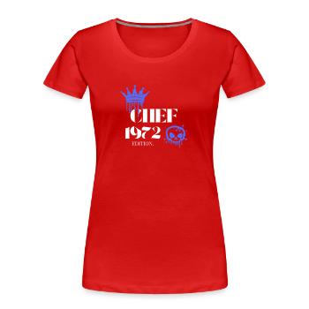 Édition Chef 1972 53 anniversaire Diction - T-shirt bio Premium Femme - rouge - Devant - Mia (176cm)