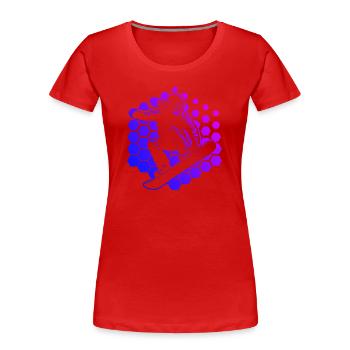 Motif de snowboard clair pour chaque jour - T-shirt bio Premium Femme - rouge - Devant - Mia (176cm)