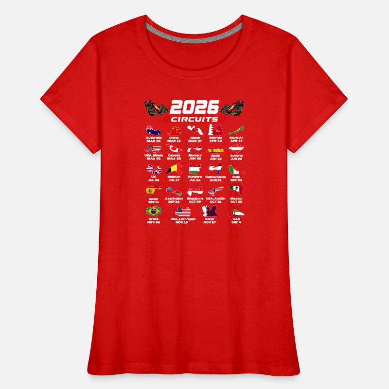 Formula  2026 Circuits  for True Formula Fans Frauen Premium Bio T-Shirt