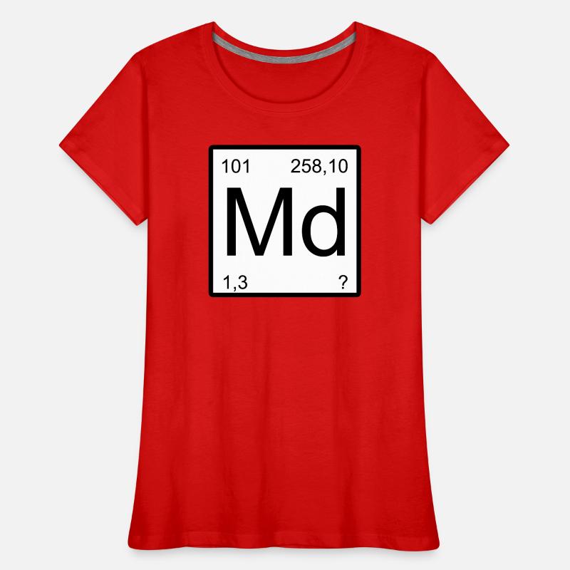 Monogramme de l’élément Md Mendelevium T-shirt bio Premium Femme