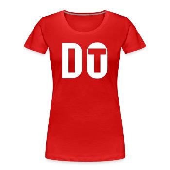 Fais-le, n'abandonne pas - T-shirt bio Premium Femme - rouge - Devant - Mia (176cm)