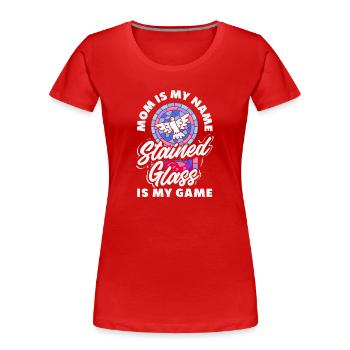 Stained Glass Art Stained Glass Artist - Women's Premium Organic T-Shirt - red - Front - Mia (176cm)