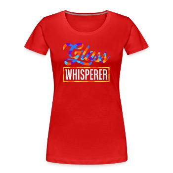Stained Glass Art Stained Glass Artist - Women's Premium Organic T-Shirt - red - Front - Mia (176cm)