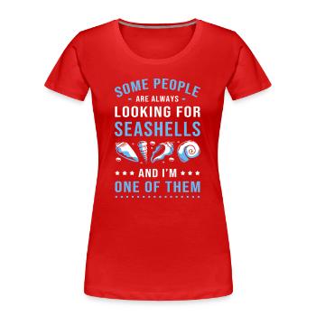 Muschel Muschelsammler - Frauen Premium Bio T-Shirt - Rot - Vorne - Mia (176cm)