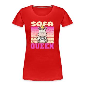 Gamer Animal Controller - Women's Premium Organic T-Shirt - red - Front - Mia (176cm)