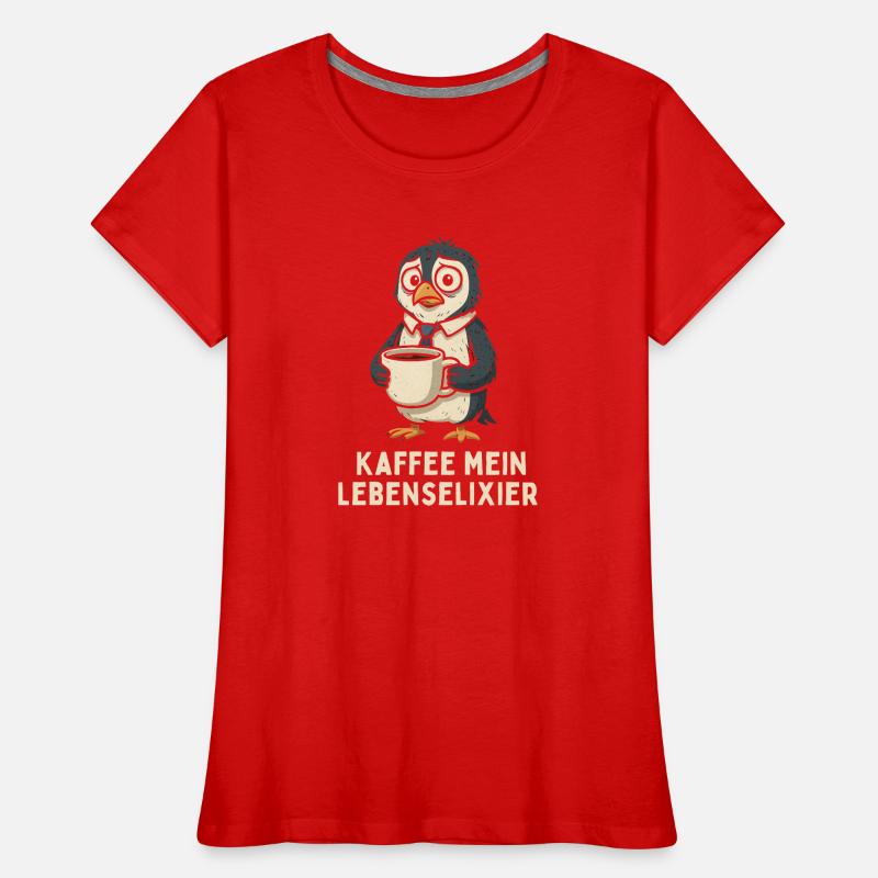 Élixir de Café du Pingouin de Vie T-shirt bio Premium Femme