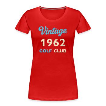 Vintage 1962 Golf Club Retro Geburtsjahr Geschenk - Frauen Premium Bio T-Shirt - Rot - Vorne - Mia (176cm)