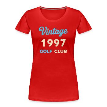 Vintage 1997 Golf Club Retro Geburtsjahr Geschenk - Frauen Premium Bio T-Shirt - Rot - Vorne - Mia (176cm)