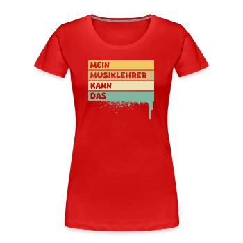 Profession: Music teacher - Women's Premium Organic T-Shirt - red - Front - Mia (176cm)