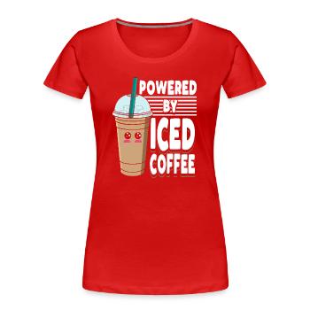 Graphique pastel de café glacé Kawaii mignon - T-shirt bio Premium Femme - rouge - Devant - Mia (176cm)