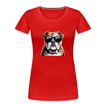 Bulldog - Women's Premium Organic T-Shirt - red - Front - Mia (176cm)