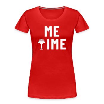 Salle de sport pour haltères pour moi - T-shirt bio Premium Femme - rouge - Devant - Mia (176cm)