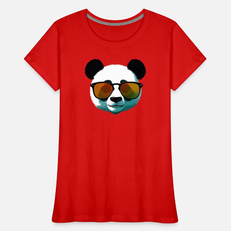 Panda with Sunglasses Gradient Women's Premium Organic T-Shirt