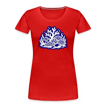 Coral Reef Ocean - Women's Premium Organic T-Shirt - red - Front - Mia (176cm)