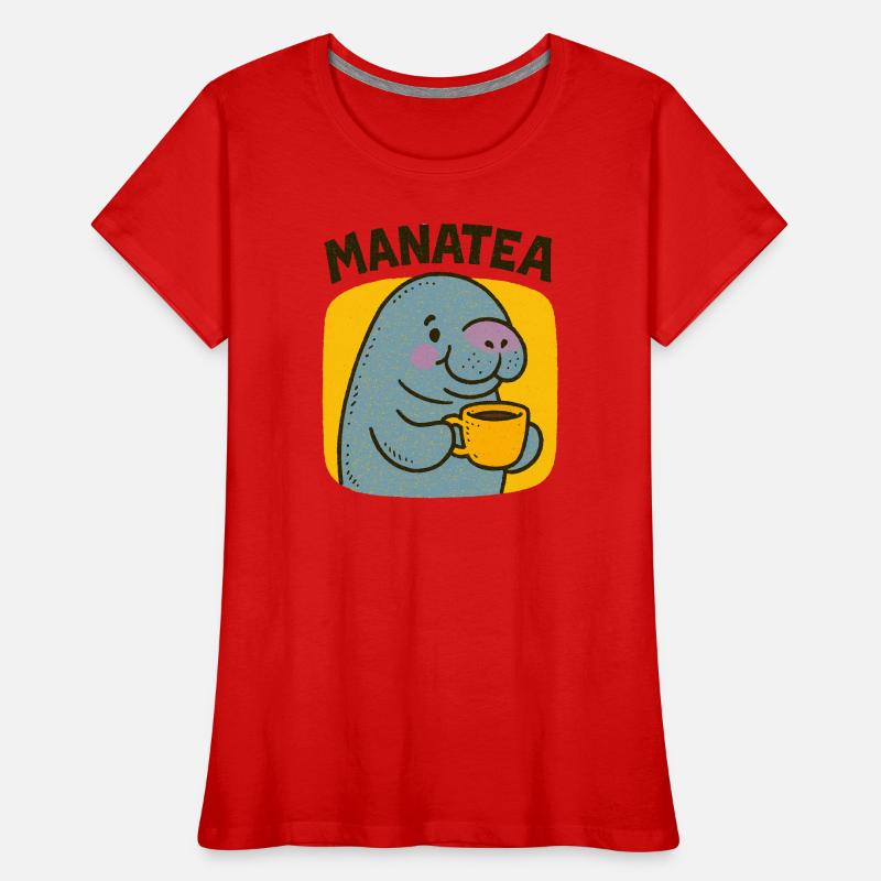 Manatea Cheer: Manatee Sips Tea Women's Premium Organic T-Shirt